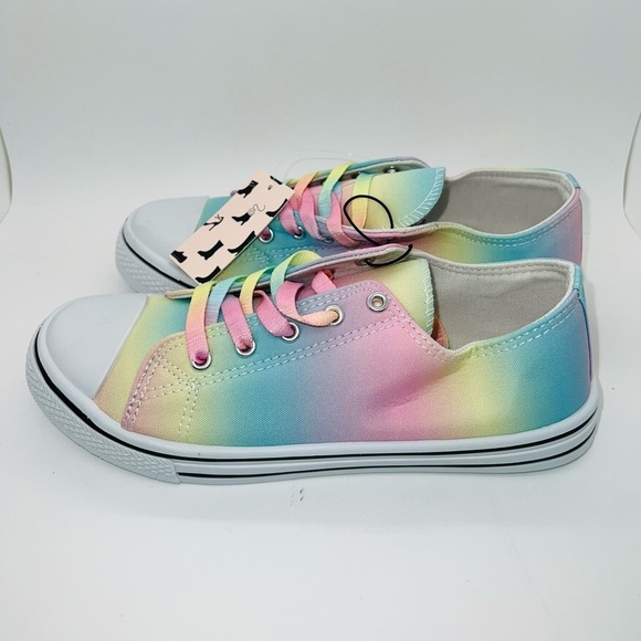 Oasis Low Top Lace Up Canvas Sneakers Fashion Comfortable Shoes Pink 6 NWT - Picture 5 of 7